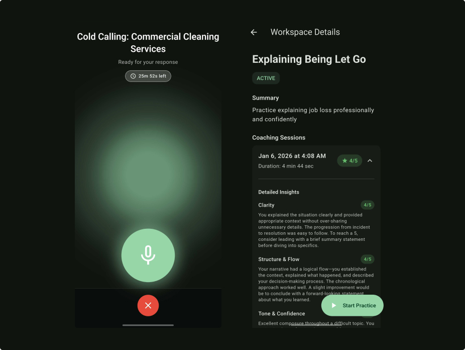 Practice Sessions & Reporting